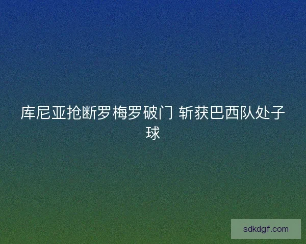 库尼亚抢断罗梅罗破门 斩获巴西队处子球
