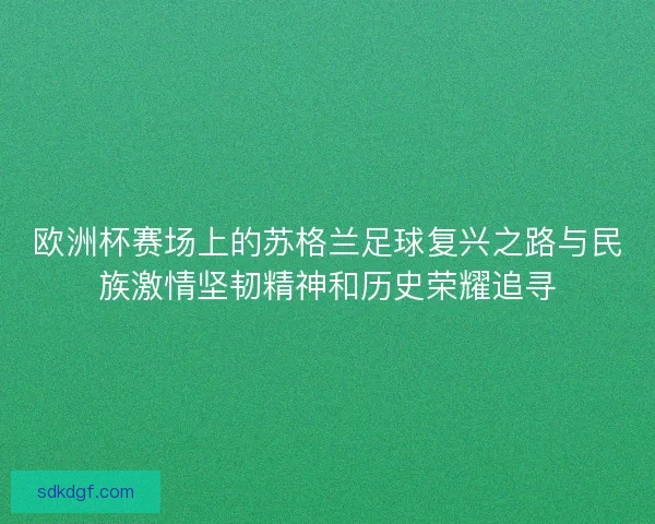 欧洲杯赛场上的苏格兰足球复兴之路与民族激情坚韧精神和历史荣耀追寻 欧洲杯赛场上的苏格兰足球复兴之路与民族激情坚韧精神和历史荣耀追寻