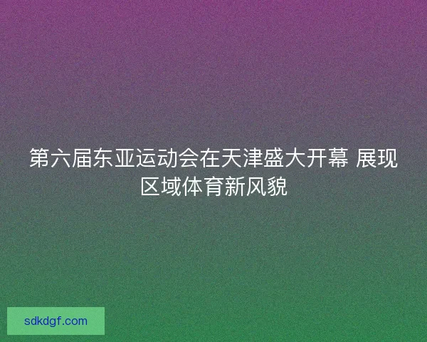 第六届东亚运动会在天津盛大开幕 展现区域体育新风貌